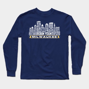 Milwaukee Baseball Team All Time Legends, Milwaukee City Skyline Long Sleeve T-Shirt